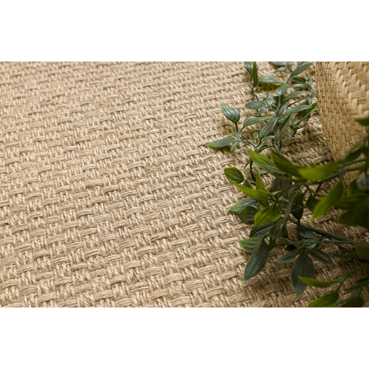 Dywan JUTE 3731 ciemny beż jednolity - 80x150 cm