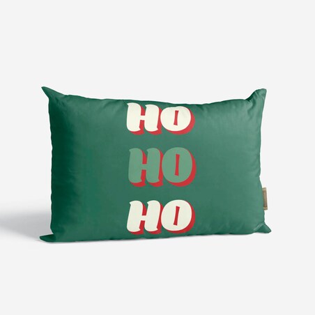 Poduszka świąteczna - Ho Ho Ho - zielona 40x60 cm