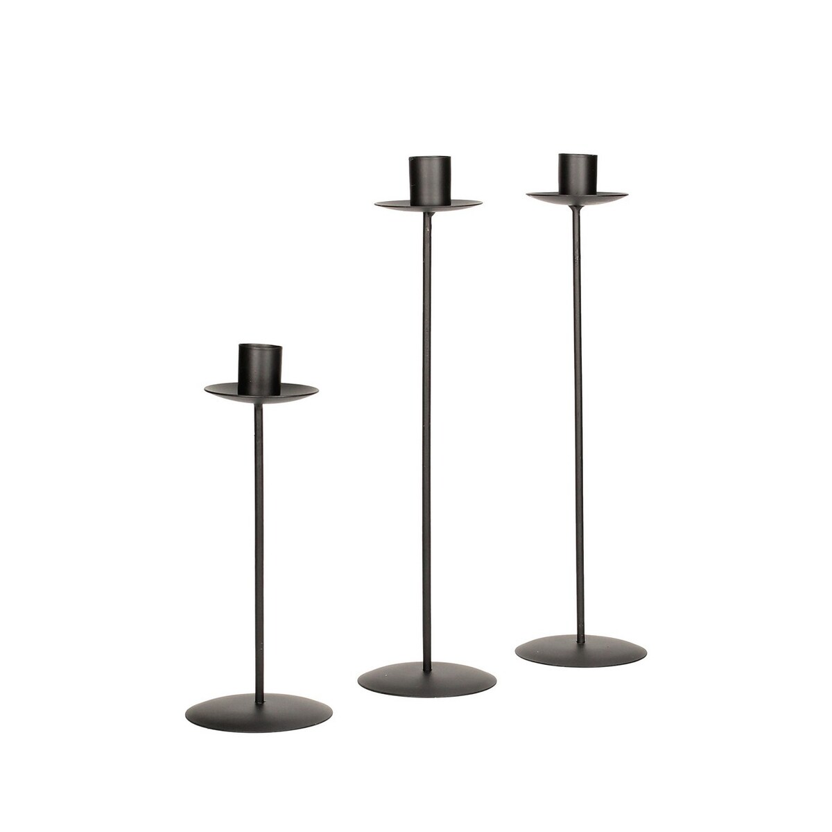 Komplet świeczników Methody 3szt., 8 x 8 x 30 cm