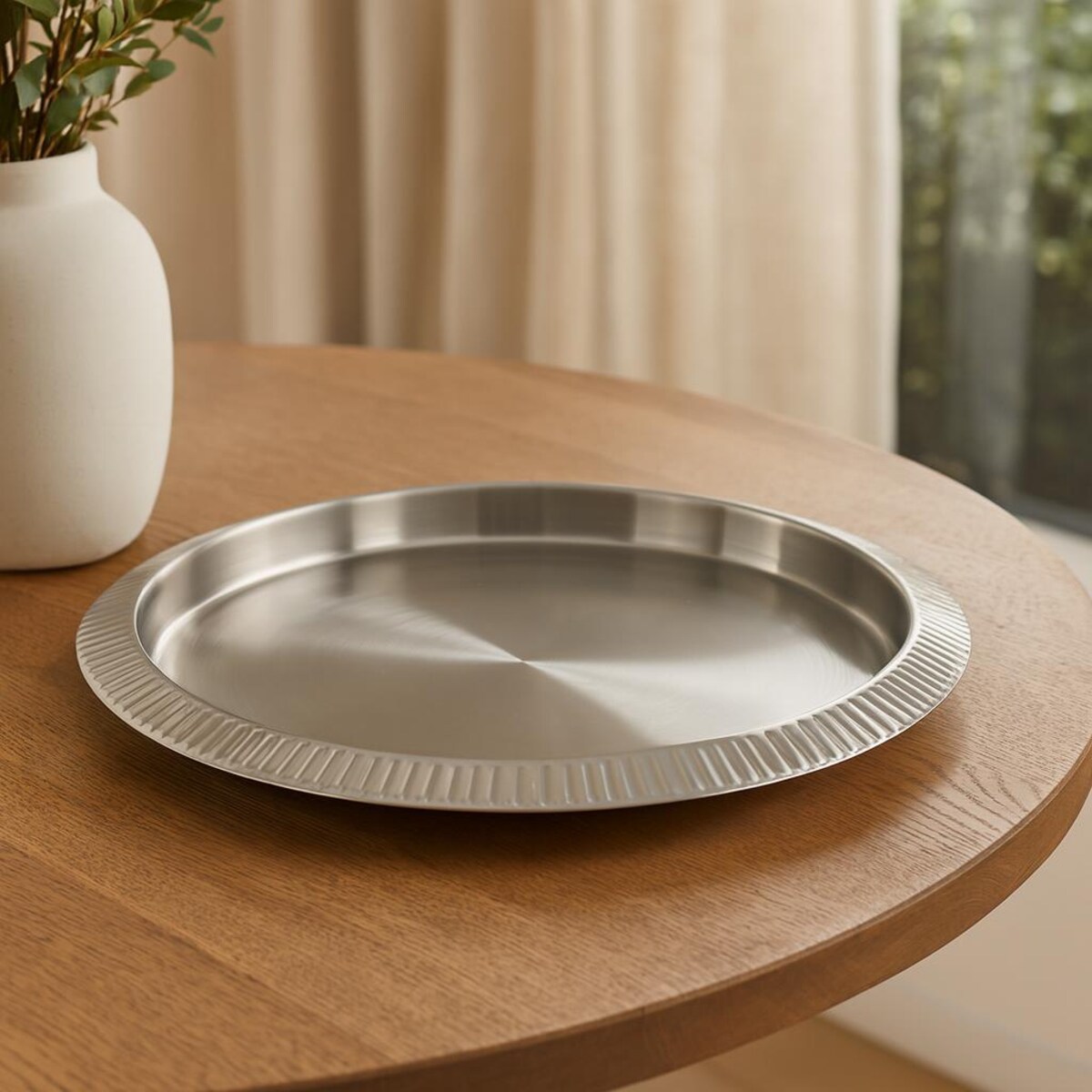 Taca dekoracyjna ze stali nierdzewnej NAHO, Ø 35 cm