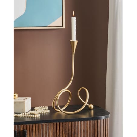 Świecznik AROUCA Metal 40 cm Złoty