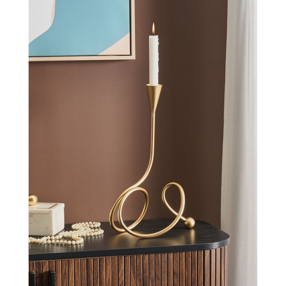 Świecznik AROUCA Metal 40 cm Złoty
