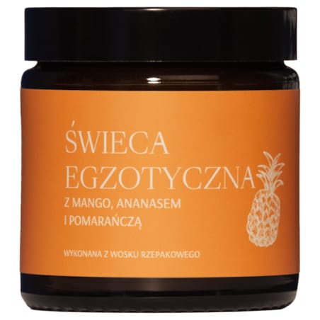 Świeca egzotyczna z mango, ananasem i pomarańczą