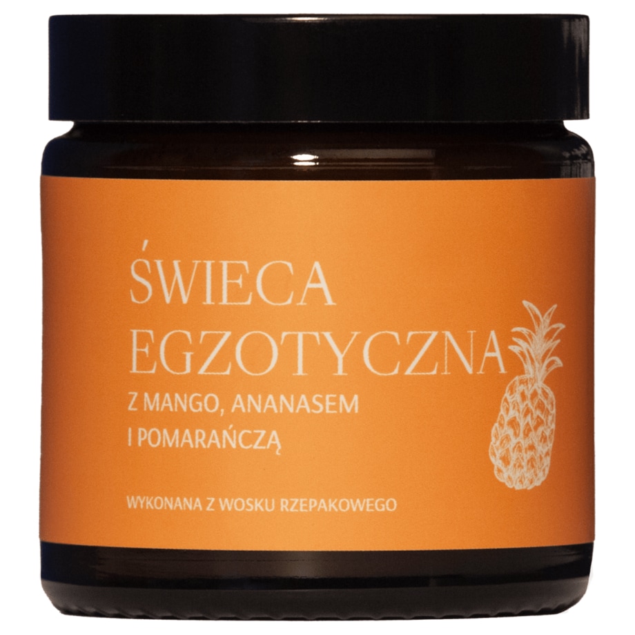 Świeca egzotyczna z mango, ananasem i pomarańczą