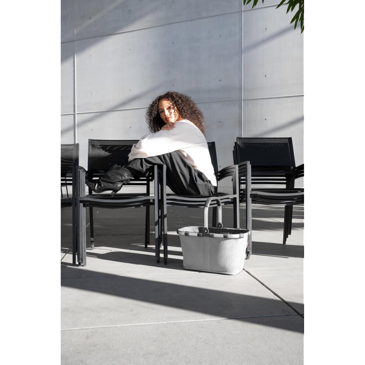 Koszyk CARRYBAG, herringbone grey