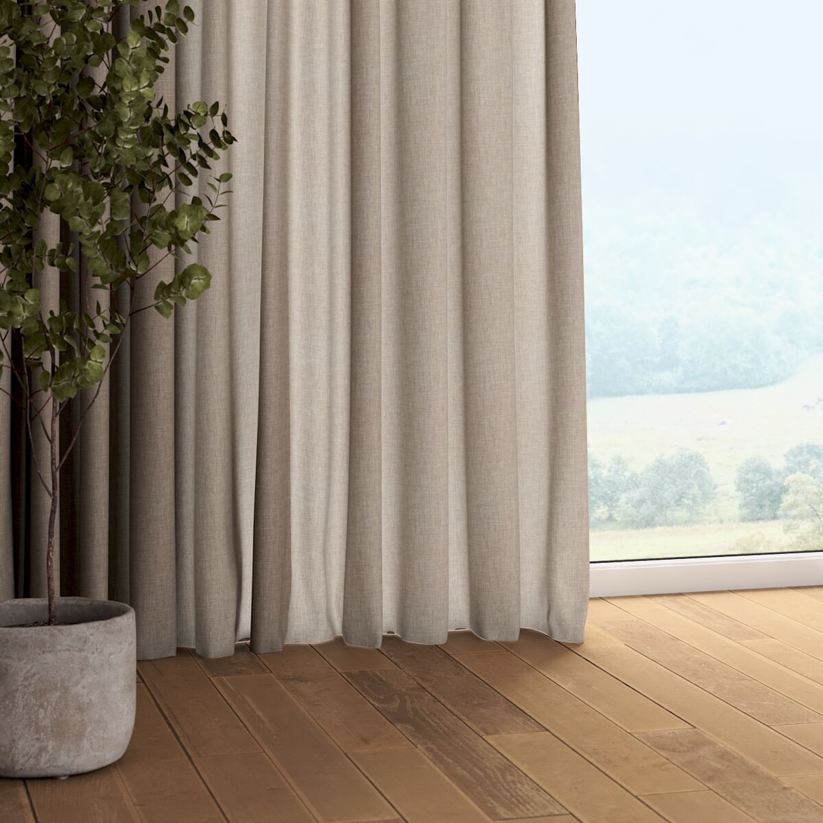 Zasłona na taśmie marszczącej 1 szt. 130x260 szary