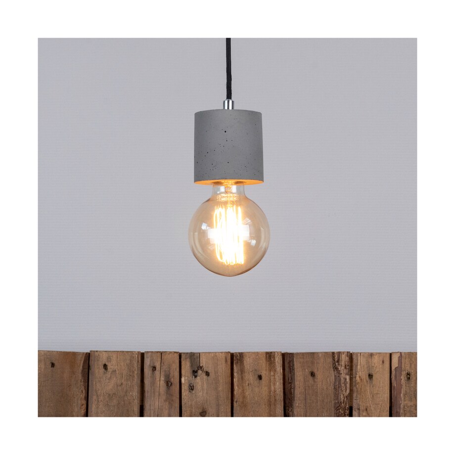 Lampa Wisząca SPOT 1xE27 Max.60W Szary Beton, Polski Producent, 1 szt.