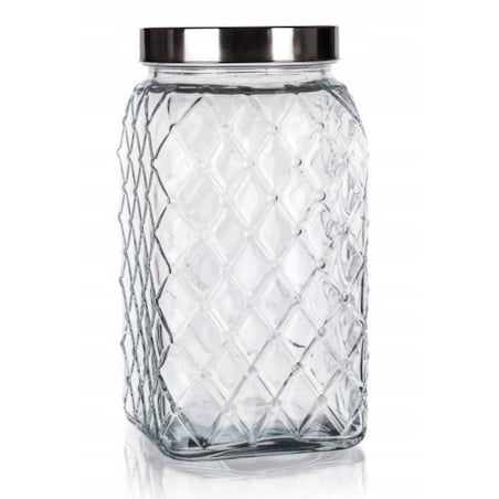 SŁOIK POJEMNIK SZKLANY 4,3 L na Żywność do kuchni duży dekoracyjny ciastka