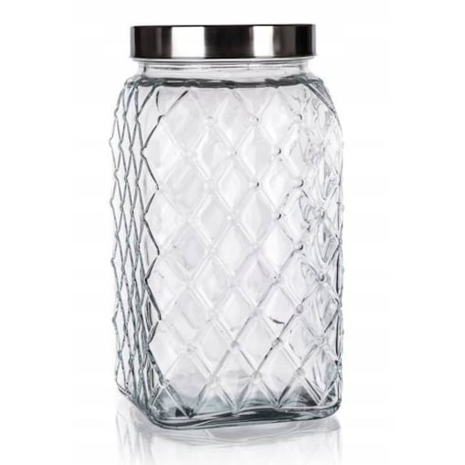 SŁOIK POJEMNIK SZKLANY 4,3 L na Żywność do kuchni duży dekoracyjny ciastka
