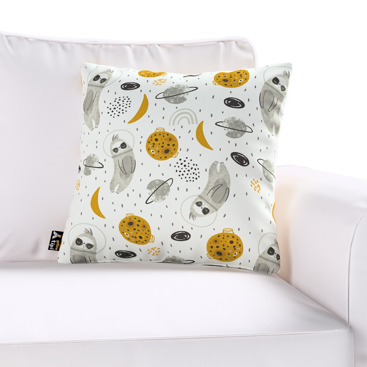 Poszewka Milly 43x43 biało-szara