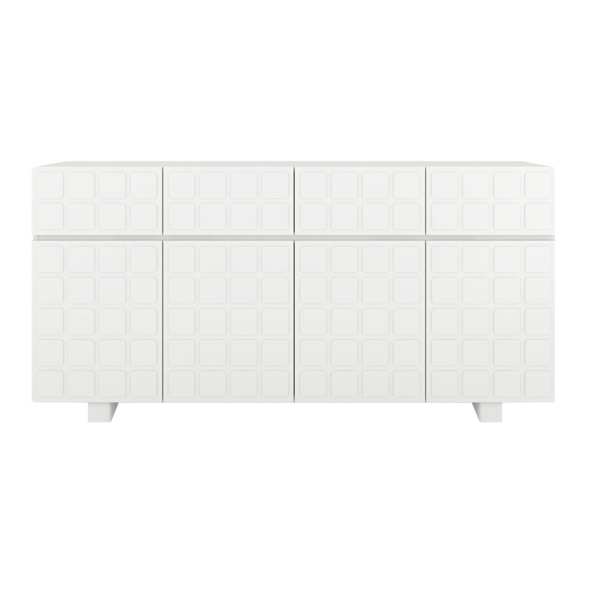 Nowoczesna komoda z frontami 3D Skandica CUBO LONG / kolor biały / szer. 169 cm