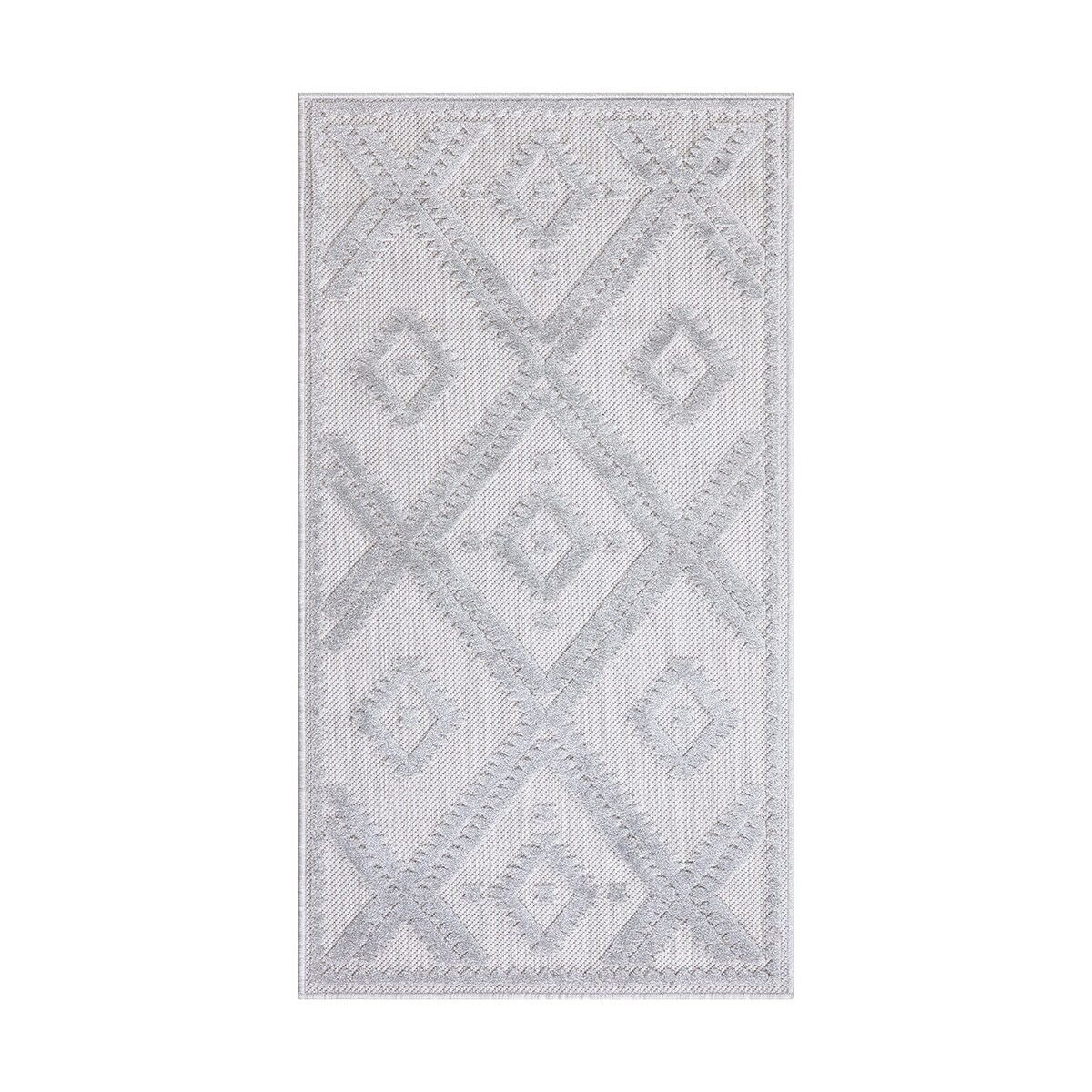 Dywan na zewnątrz i do wnętrz romby Sanori 4540 Szary 120x170