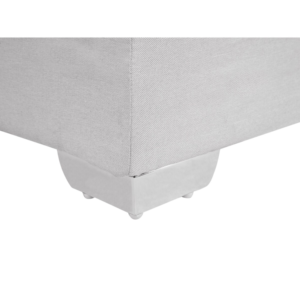 Łóżko kontynentalne tapicerowane 90 x 200 cm jasnoszare ADMIRAL