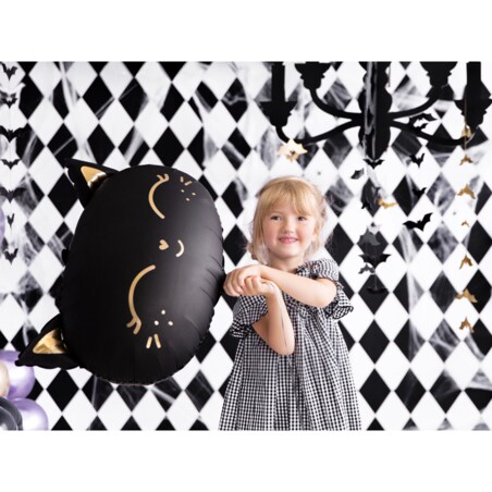 Balon foliowy Kotek, 48x36cm, czarny