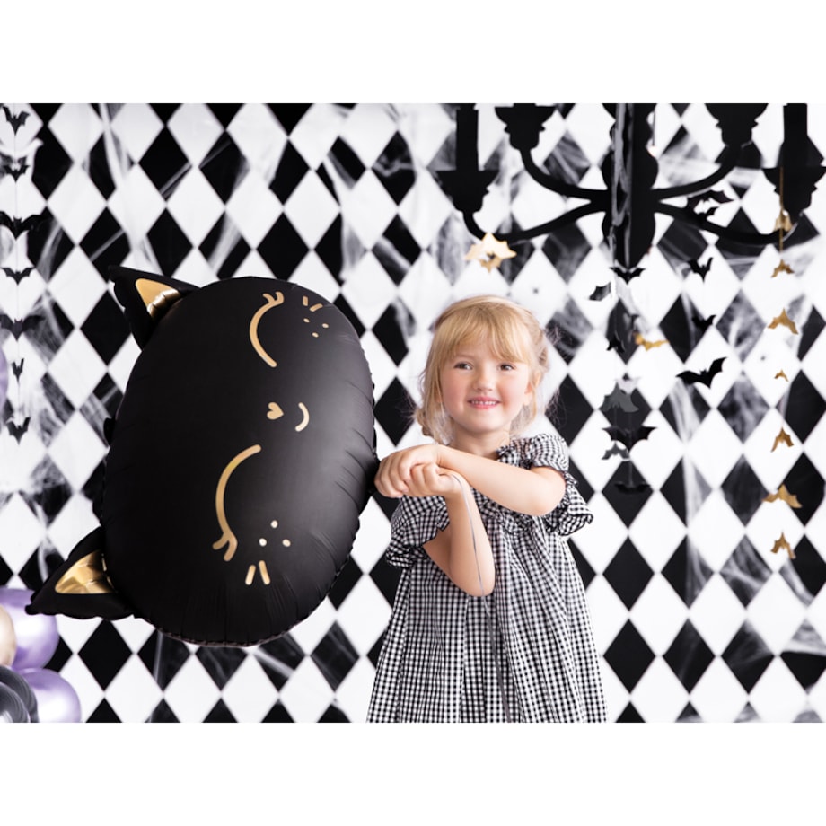 Balon foliowy Kotek, 48x36cm, czarny