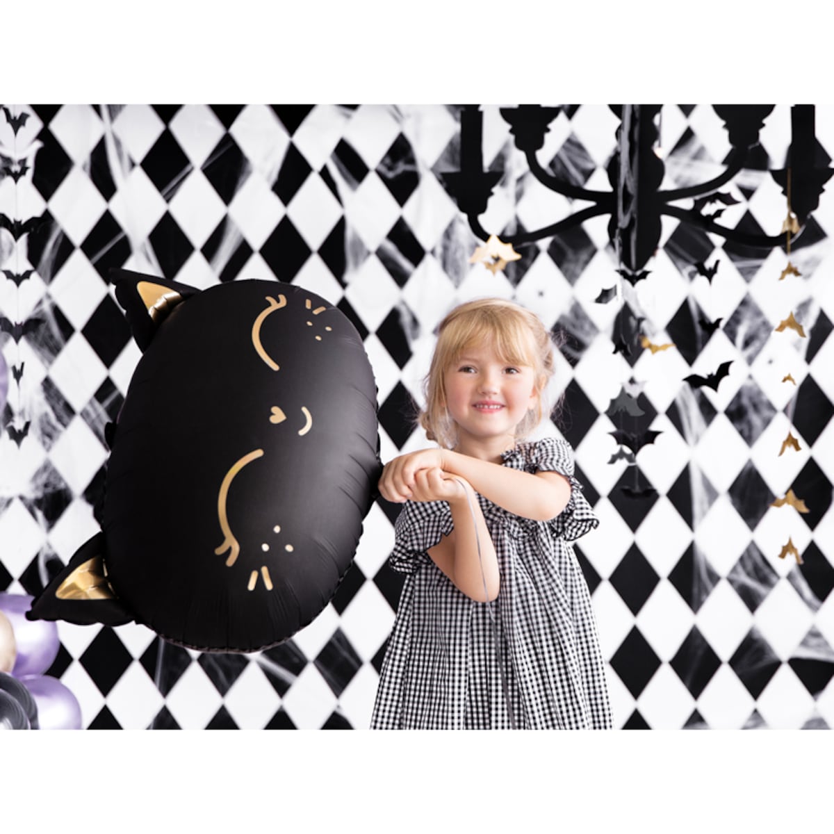 Balon foliowy Kotek, 48x36cm, czarny home&you