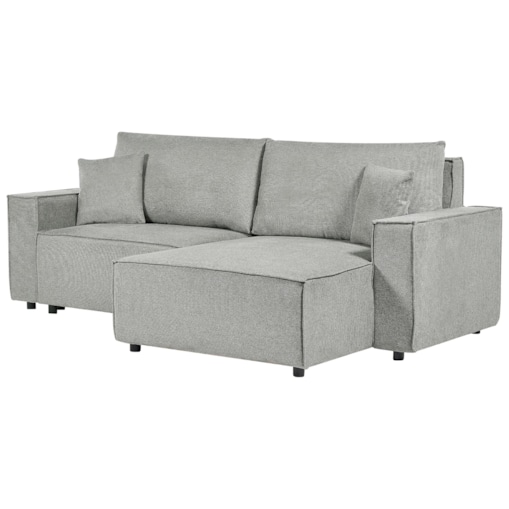 Narożnik lewostronny rozkładany z pojemnikiem szary KARILA