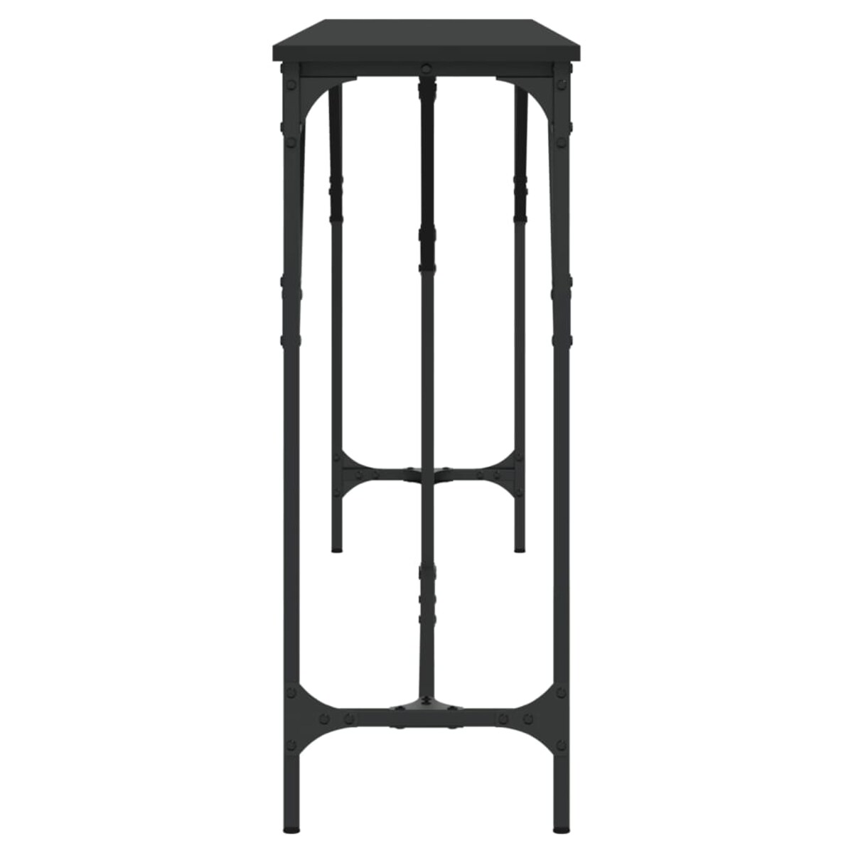 vidaXL Stolik konsolowy, czarny, 200x29x75 cm, materiał drewnopochodny