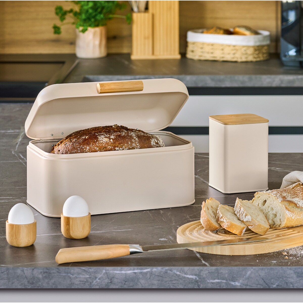 Chlebak metalowy ZELLER, 30 x 20 x 15 cm