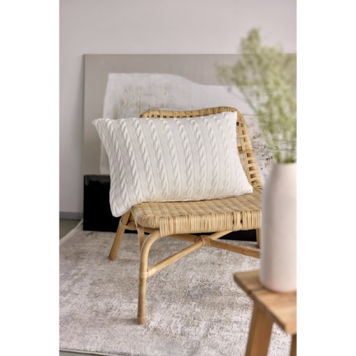 Poszewka warkocz podłużna off white, 40 x 60 cm, La Manta