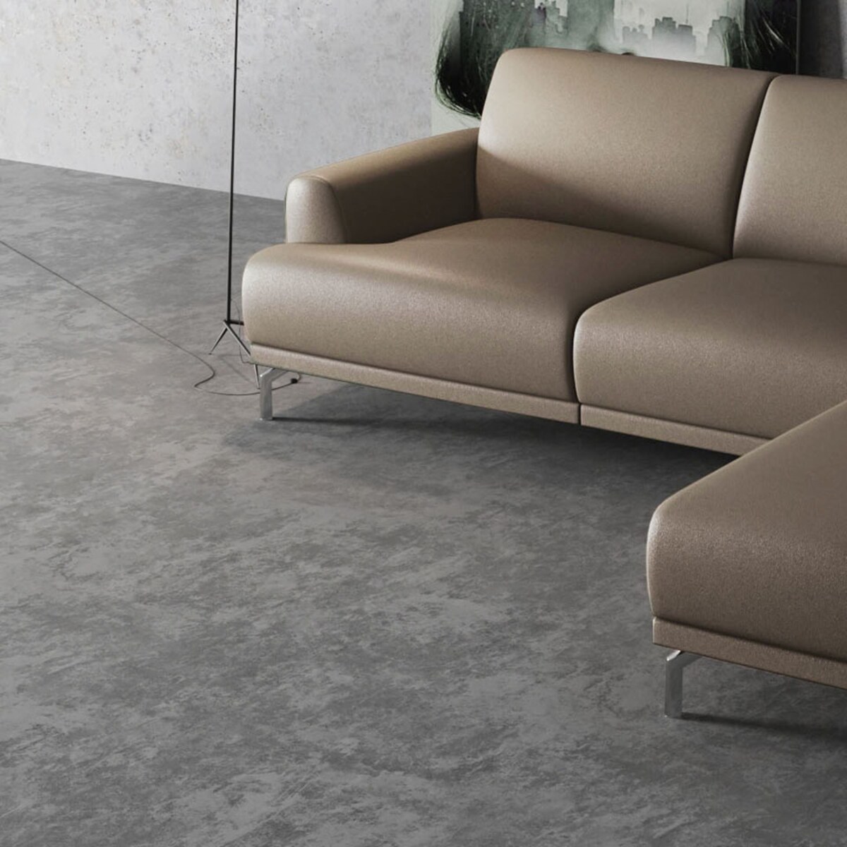 Sofa narożna Puzo brązowa