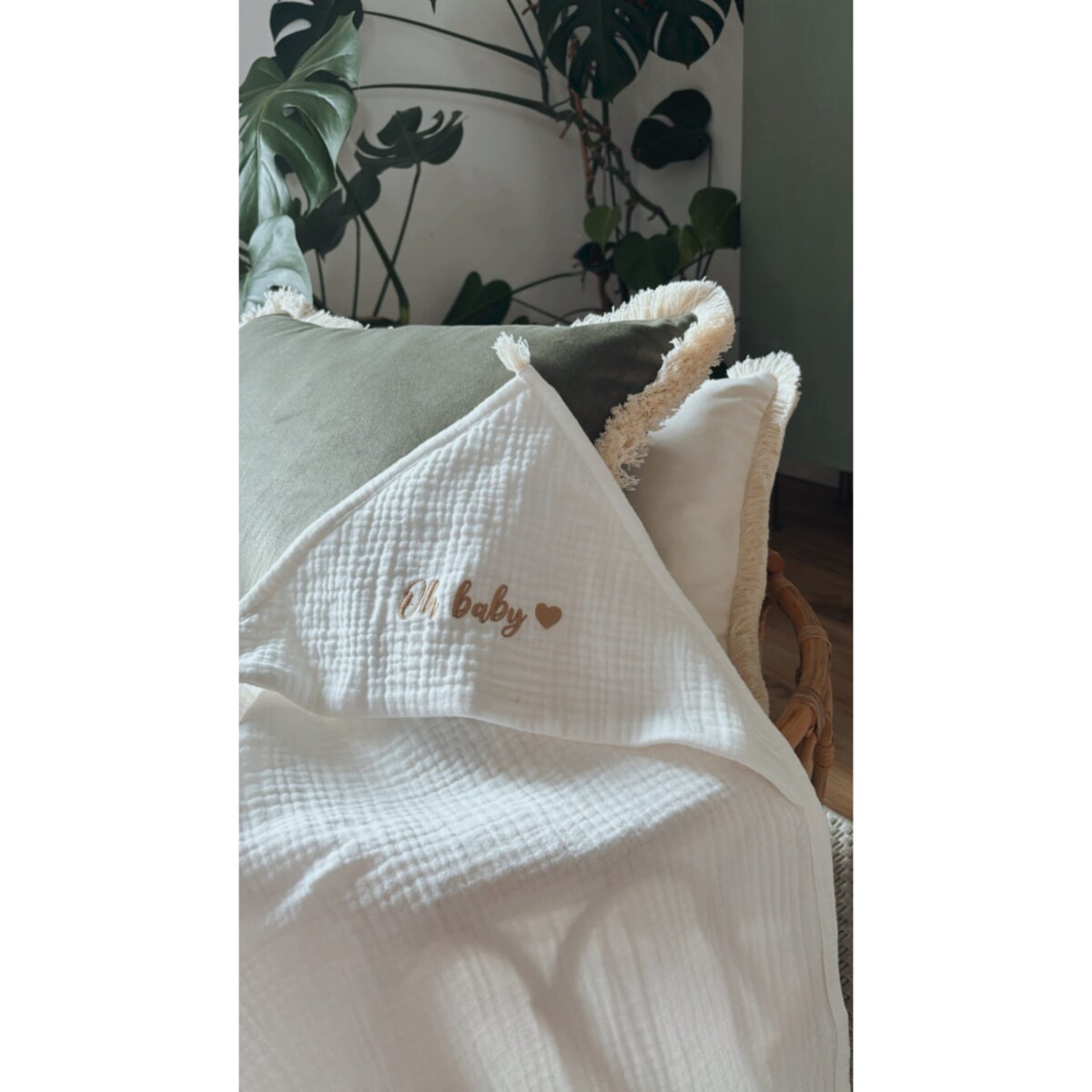 Ręcznik muślinowy ecru s