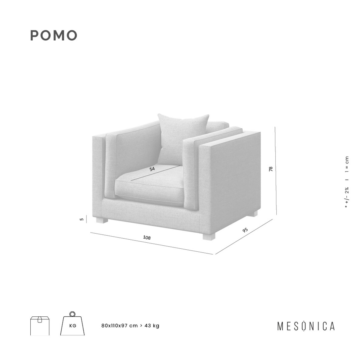 Pomo fotel Antracytowy