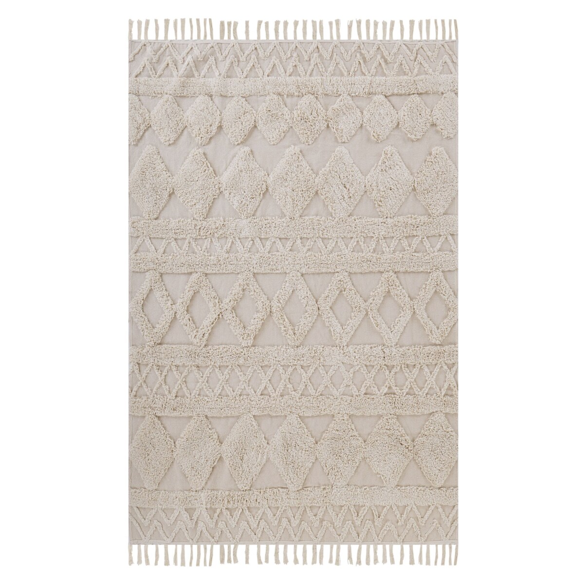 Dywan bawełniany 140 x 200 cm beżowy DIDIM