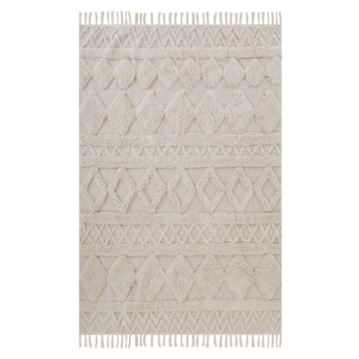 Dywan bawełniany 140 x 200 cm beżowy DIDIM