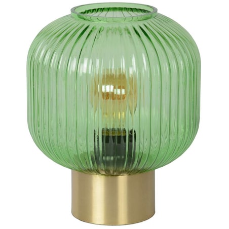 Stojąca LAMPKA nocna MALOTO 45586/20/33 Lucide szklana LAMPA loftowa stołowa zielona mosiądz