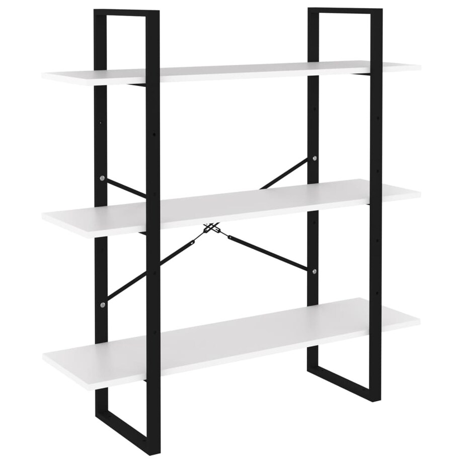 vidaXL Regał na książki, biały, 100x30x105 cm, materiał drewnopochodny