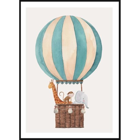 Poster Story, Plakat, Obraz - Zwierzątka w Balonie, wymiary 42 x 60 cm