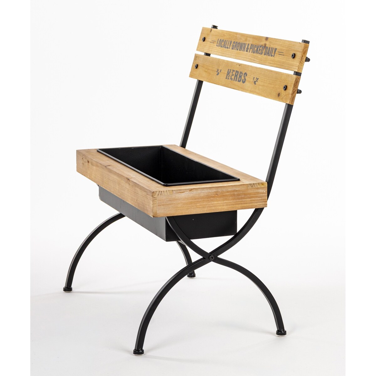 Kwietnik drewniano-metalowy 65x54x33,5 cm PANCA-2