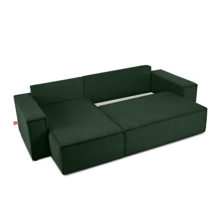 KONSIMO NAPI Uniwersalny narożnik z funkcją spania, kolor ciemnozielony, prawy/lewy