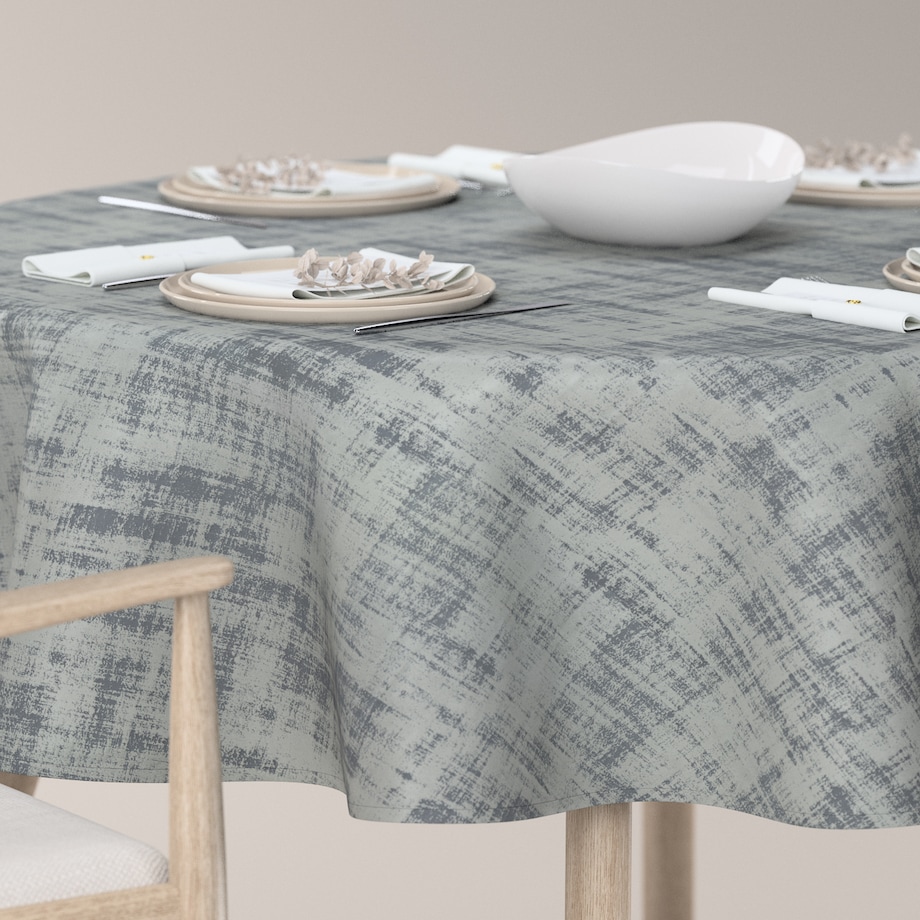 Obrus okrągły 160 x 160 cm szary beton