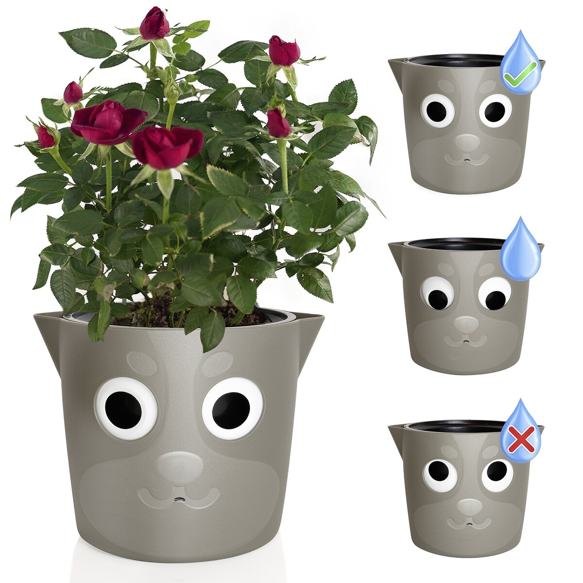 Doniczka ze wskaźnikiem poziomu wody, Ø 18 cm