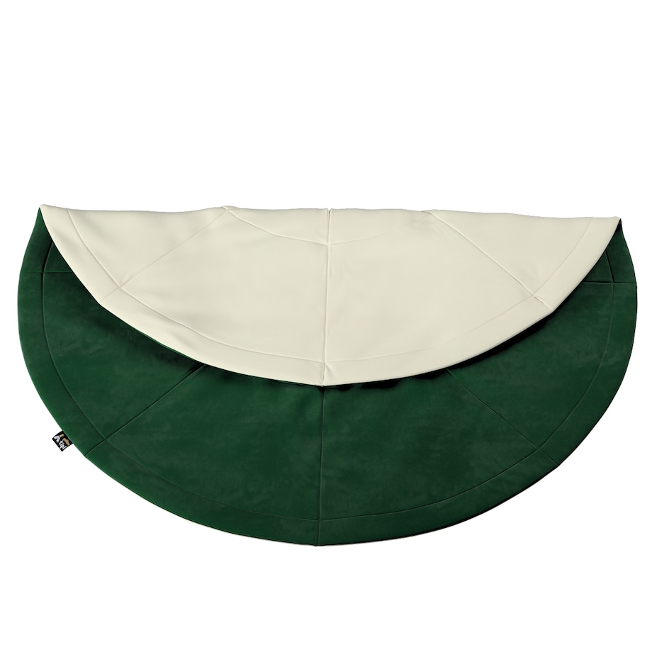 Mata okrągła, butelkowa zieleń, 130cm, Posh Velvet