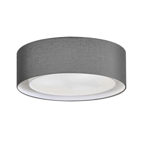 Sufitowa lampa sypialniana Milo AZ2319 z abażurem szara nad łóżko