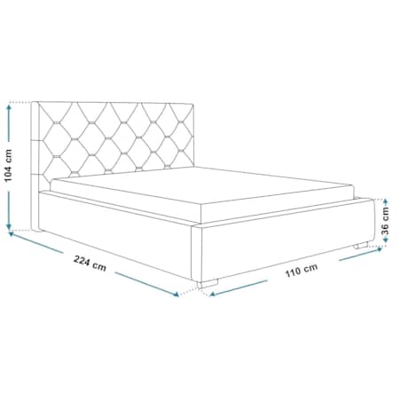 Łóżko tapicerowane 90x200 BEN17 pojedyncze,pokój dziecięcy-butelkowa zieleń
