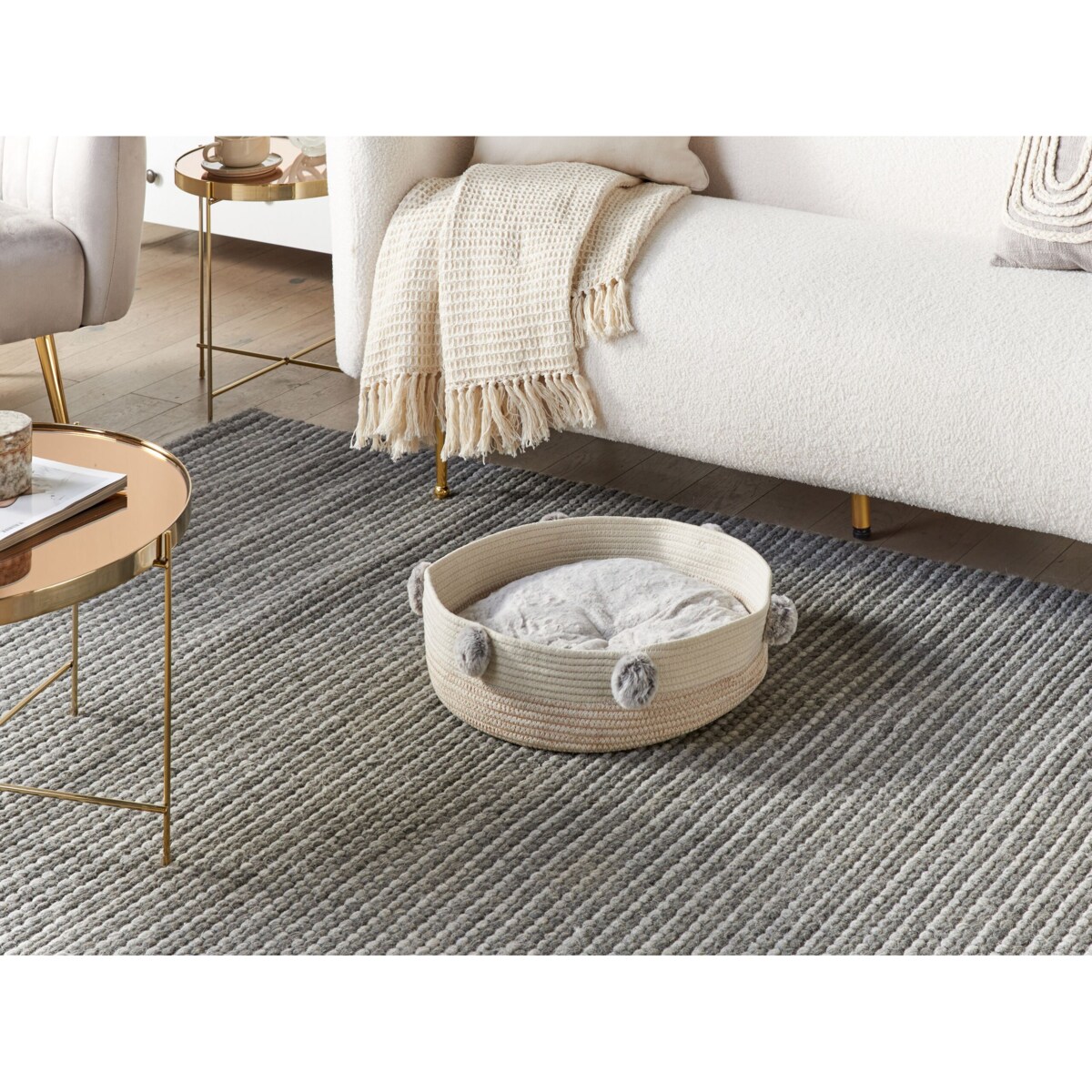 Legowisko ø 44 cm beżowe DALAMAN