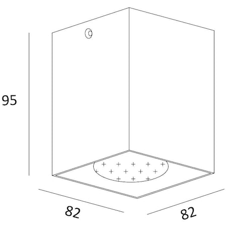 Downlight LAMPA sufitowa SQUARE 50475-BK Zumaline metalowa kostka czarna