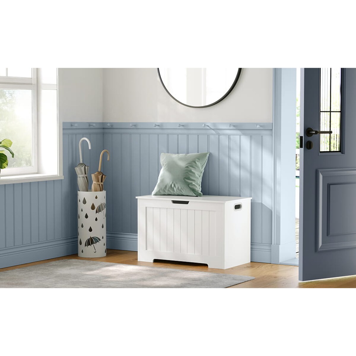 Skrzynia Z Siedziskiem 76X40X48 Cm Biały