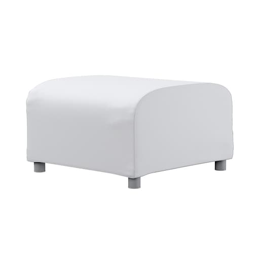 Pokrowiec na podnóżek Klippan, biała bukla, 53 x 53 x 32 cm, Boucle Teddy