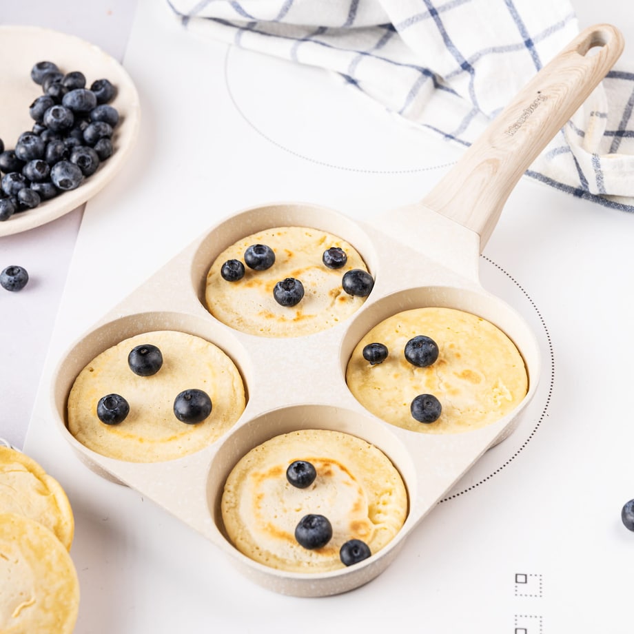 Patelnia marmurkowa 4 w 1 do naleśników jajek placków pancake 18cm BEŻOWA KLAUSBERG