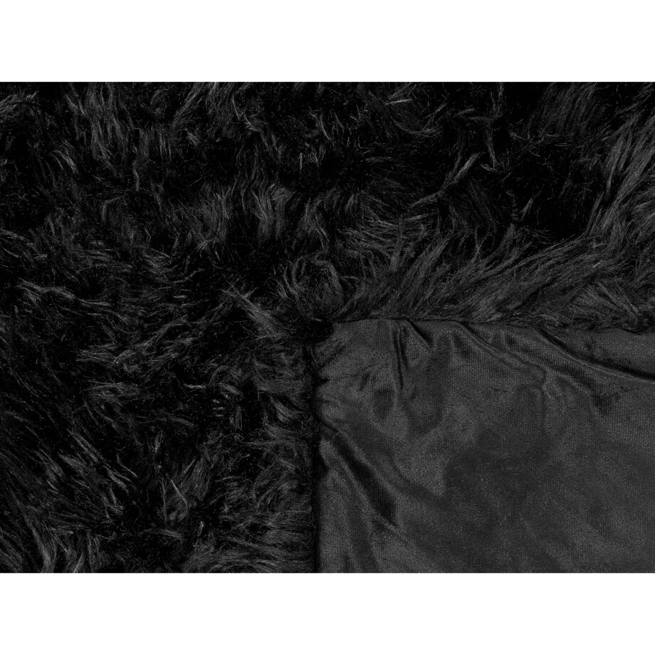 Narzuta na łóżko 150 x 200 cm czarna DELICE