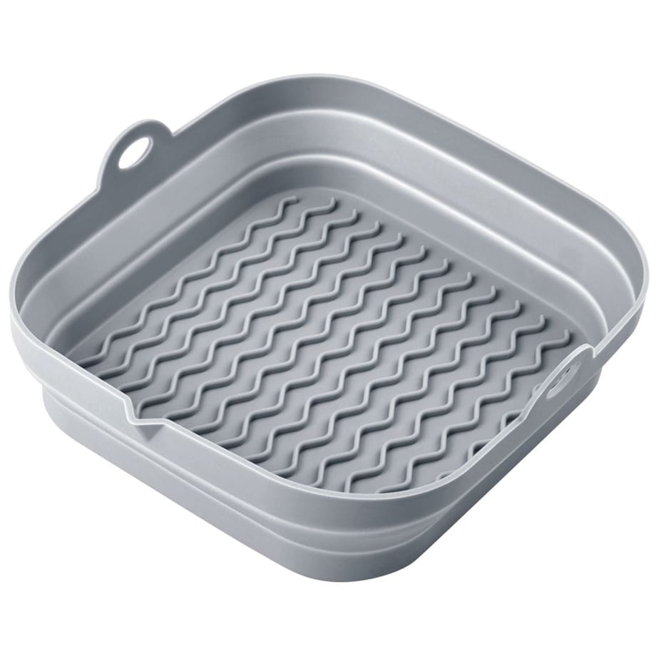 Zestaw wkładów silikonowych do frytkownicy beztłuszczowej 2 sztuki kwadratowy 20cm składany KLAUSBERG