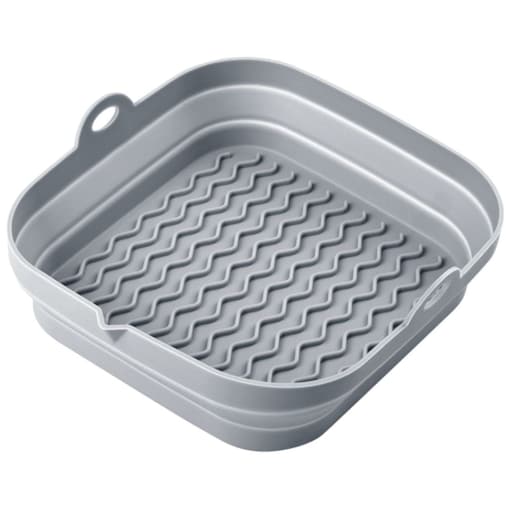 Zestaw wkładów silikonowych do frytkownicy beztłuszczowej 2 sztuki kwadratowy 20cm składany KLAUSBERG