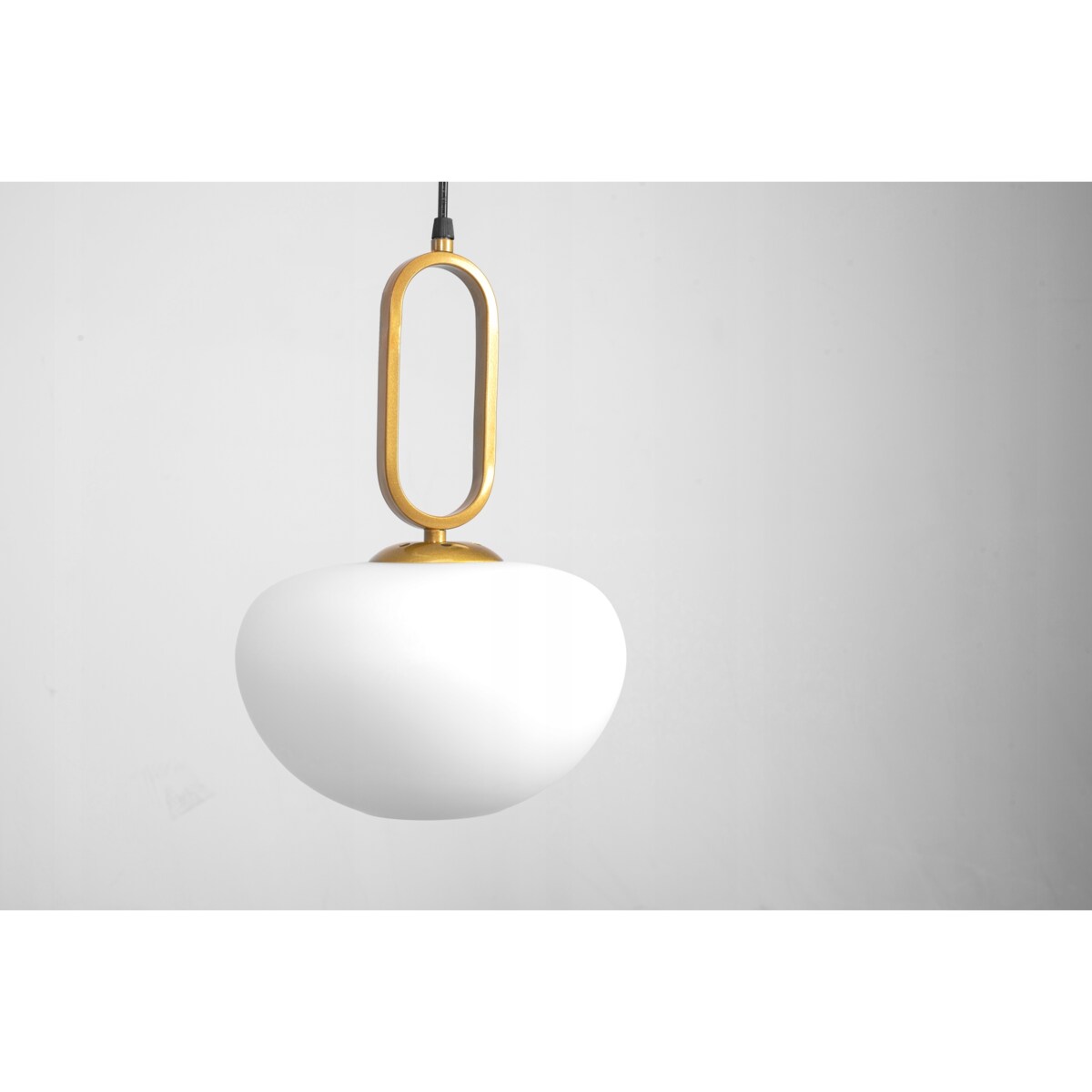 Lampa Wisząca Szklana Mleczna Złota Biała Toolight