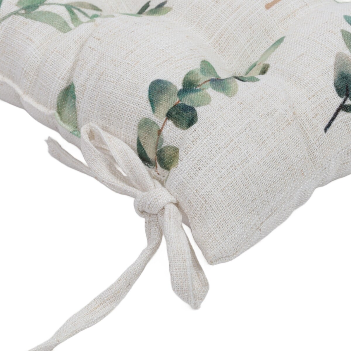 Poduszka na krzesło w roślinny wzór, 40 x 40 cm