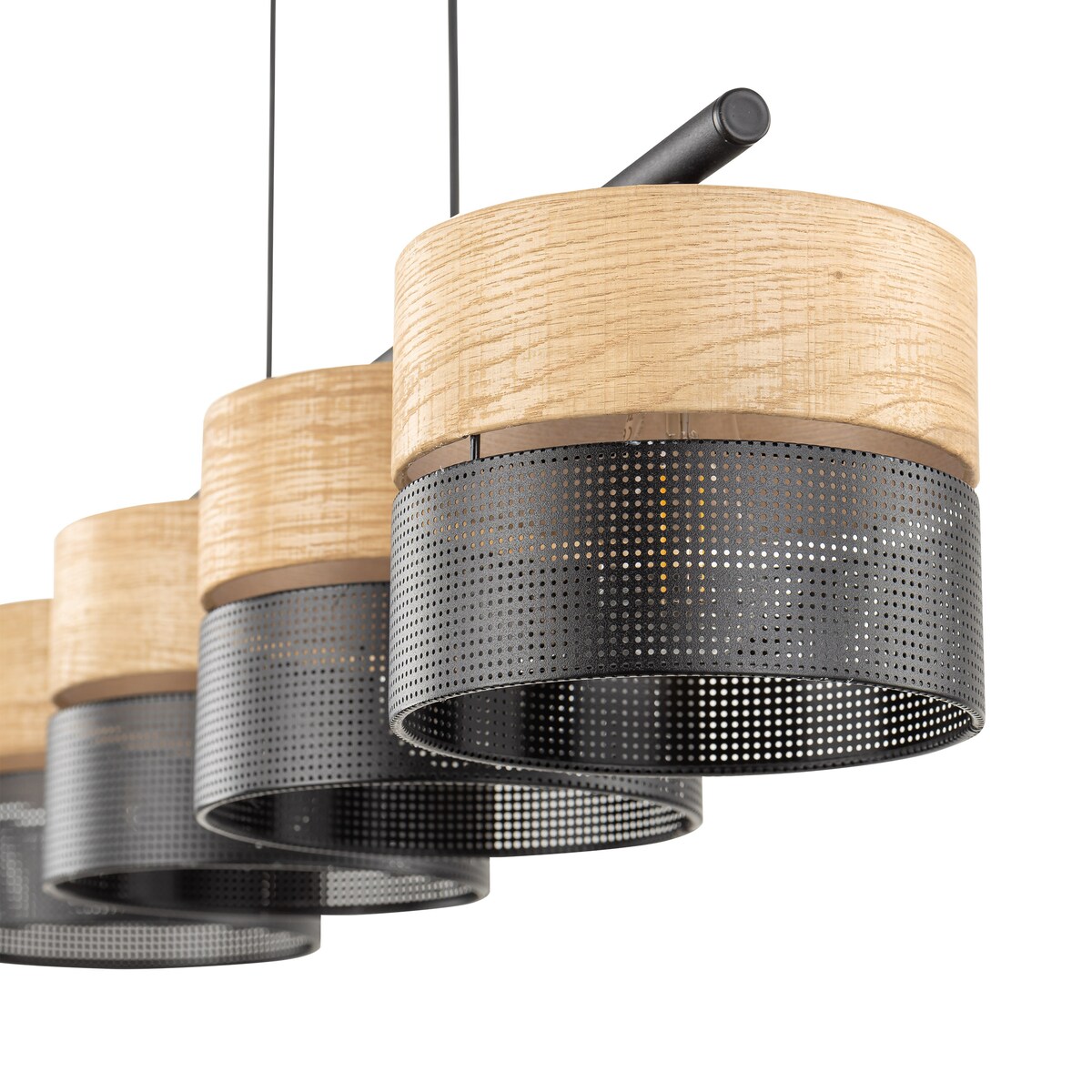 Lampa wisząca TK Lighting NICOL 4802 czarno-beżowa 4xE27 regulowana wysokość nad stół do salonu jadalni kuchni